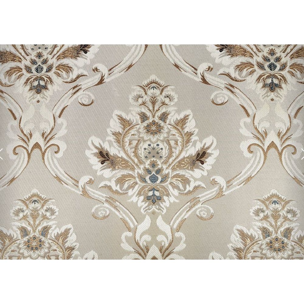 Danae - Sofa With 7 Pillows - Fabric, Champagne & Gold