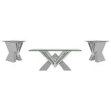 Taffeta - Mirrored Coffee Table Set
