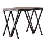 Magenta - End Table - Glass Top & Black