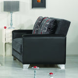 Ottomanson Mondo Modern - Upholstered Convertible Loveseat With Storage