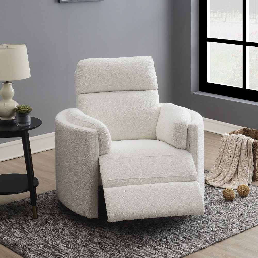 Sagen - Glider Recliner With Swivel - Beige