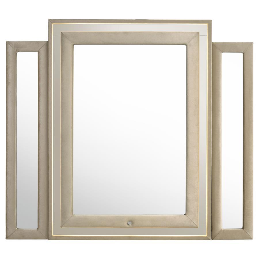 Lorient - LED Dresser Mirror - Ivory And Camel