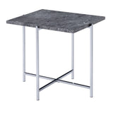 Adelae - End Table - Faux Marble Top & Chrome