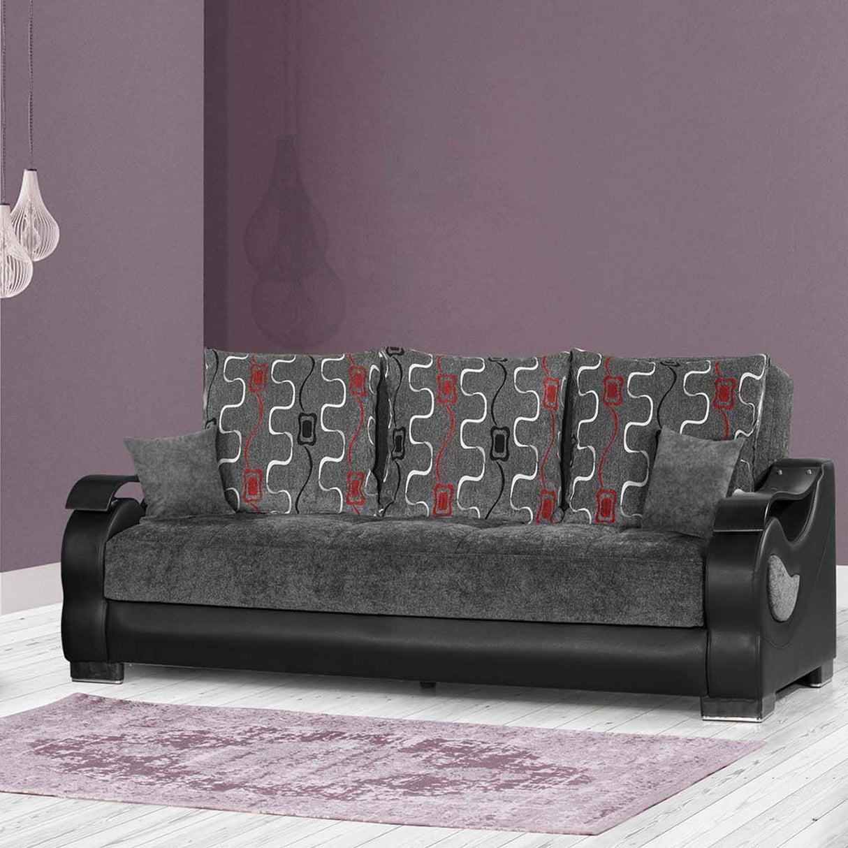 Ottomanson Metroplex - Upholstered Convertible Sofabed With Storage - Gray