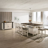 Tasnim - Counter Dining Table - Oak & Antique White