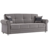 Ottomanson Sara - Upholstered Convertible Sofabed With Storage - Gray
