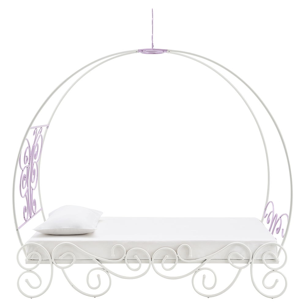 Priya II - Twin Bed With Canopy - White & Purple