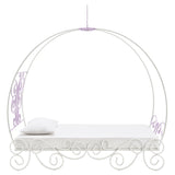 Priya II - Twin Bed With Canopy - White & Purple