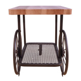 Francie - End Table - Oak & Antique Gray