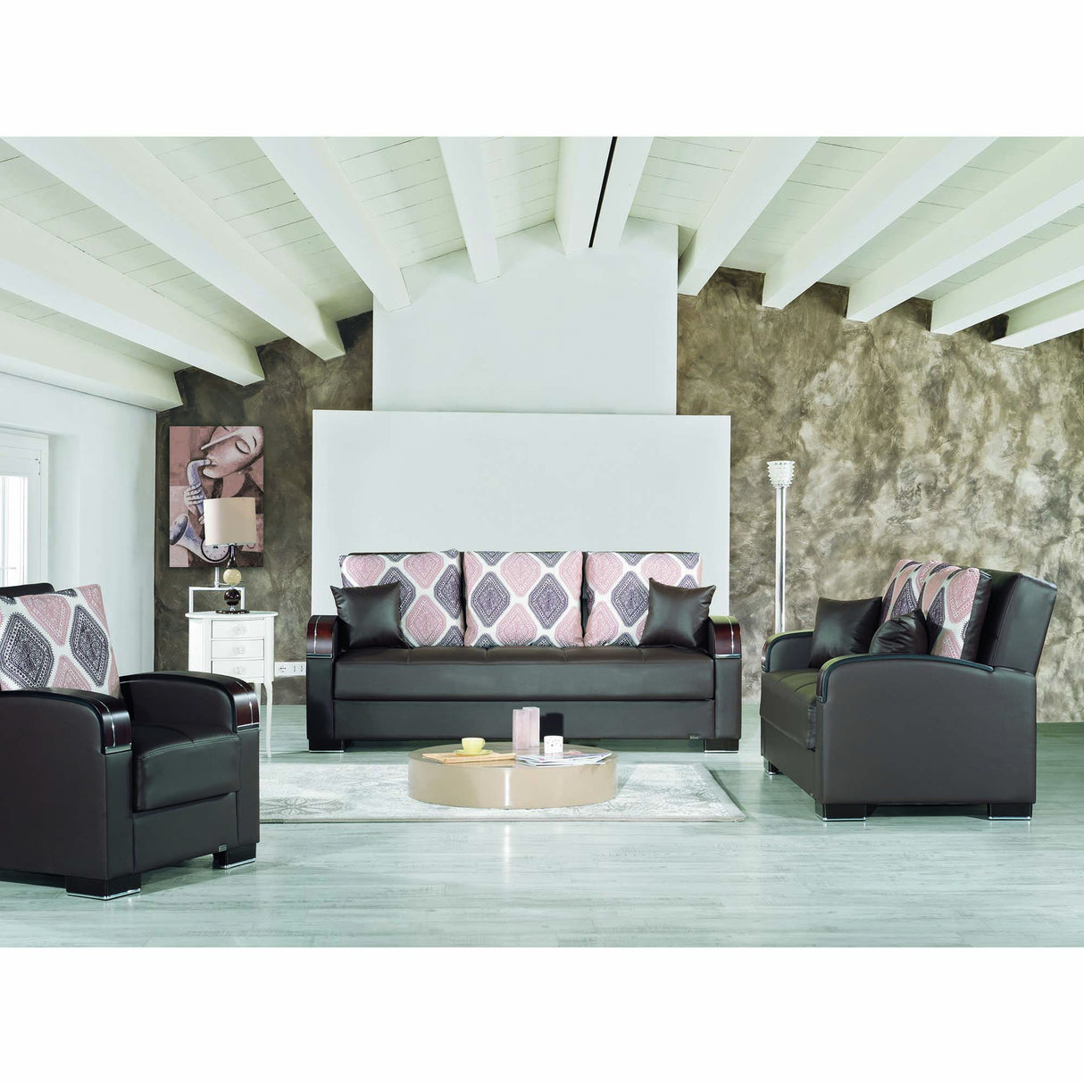 Ottomanson Mobimax - Upholstered Convertible Loveseat With Storage