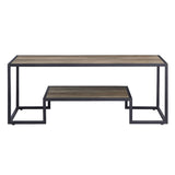 Idella - Coffee Table - Rustic Oak & Black
