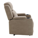 Lugo - Power Motion Recliner With Cup Holder - Camel