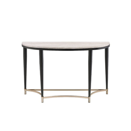 Ayser - Sofa Table - White Washed & Black