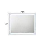 Esther - Mirror With LED - White / Silver