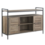 Baina - TV Stand - Rustic Oak & Black