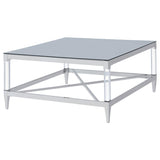 Lindley - Square Tempered Mirror Acrylic Table
