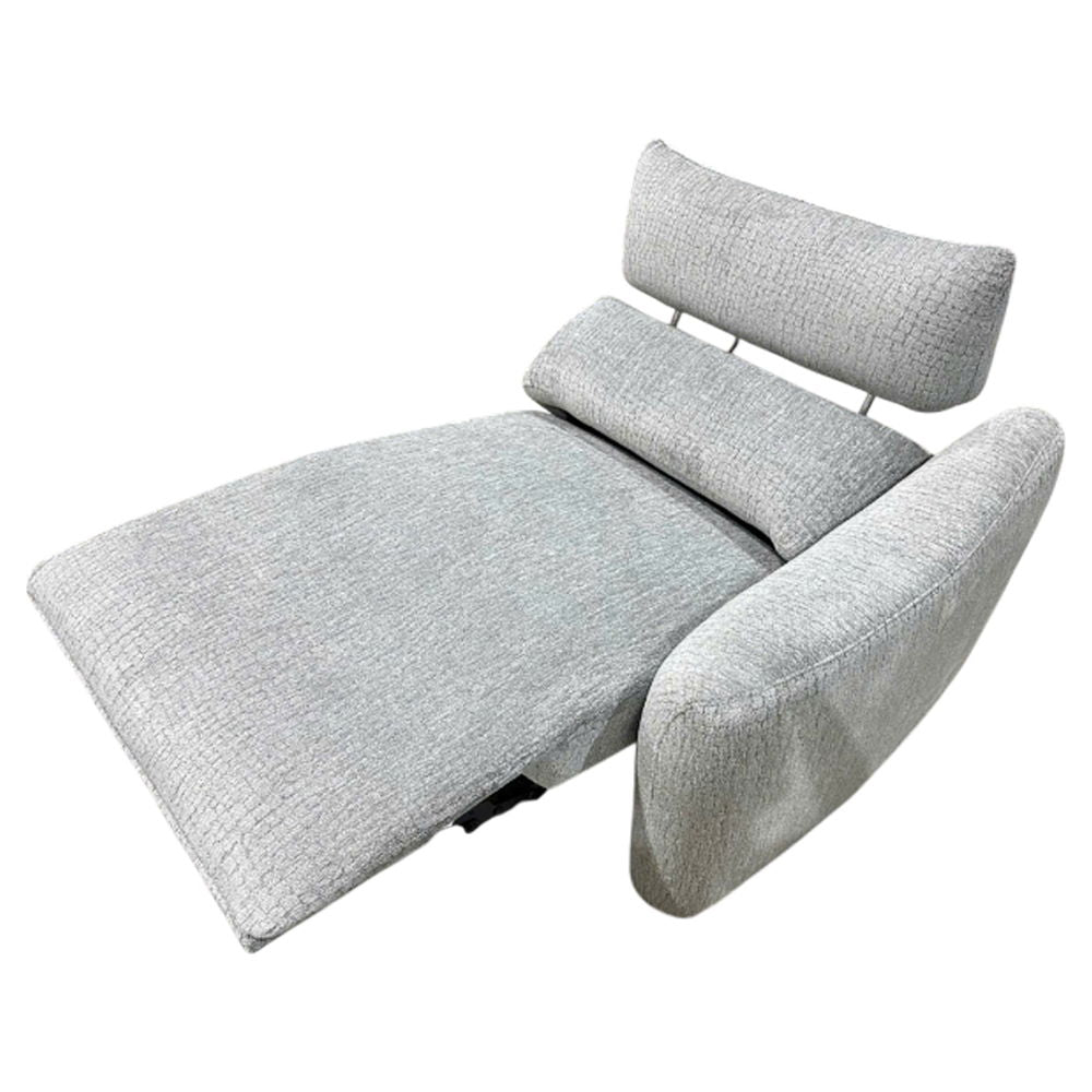 Fullar - RAF Modular Power Motion Recliner - Light Gary Chenille