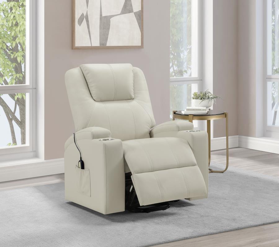 Armstrong - Upholstered Power Lift Massage Recliner