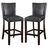 Alberton - Leatherette Upholstered Bar Chair (Set of 2) - Black