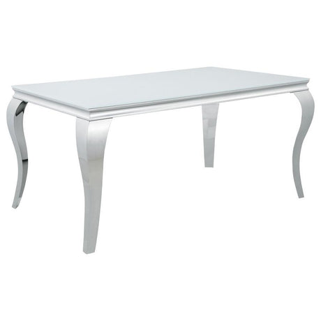 Carone - Rectangular Glass Top Dining Table