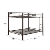 Limbra - Double Queen Bunk Bed - Sandy Black