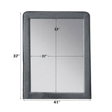 Valda - Mirror - Light Gray Fabric
