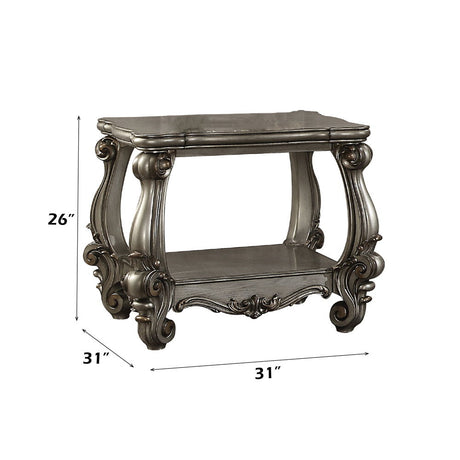 Versailles - End Table - Antique Platinum