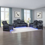 Ephron - Power Motion Recliner With Power Headrest & LED - Black