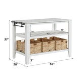 Sezye - Kitchen Island - Marble Top & White