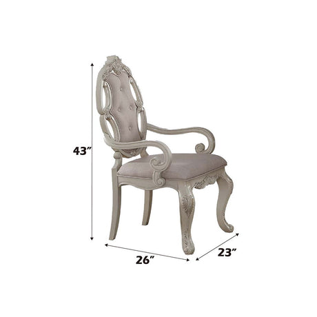 Ragenardus - Arm Chair (Set of 2) - Fabric & Antique White