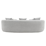 Barasa - Oversize Sofa With 5 Pillows - Gray