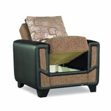 Ottomanson Mondo Modern - Upholstered Convertible Armchair With Storage