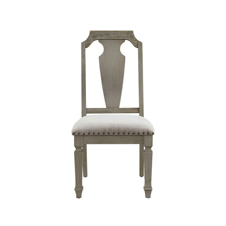 Zumala - Side Chair (Set of 2) - Beige Linen & Weathered Oak