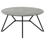 Hadi - Round Smart Top Coffee Table - Cement