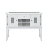 Elizaveta - Server - Faux Crystal Diamonds & White High Gloss