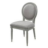 Adalynn - Side Chair (Set of 2) - Gray Fabric & Weathered Gray Oak