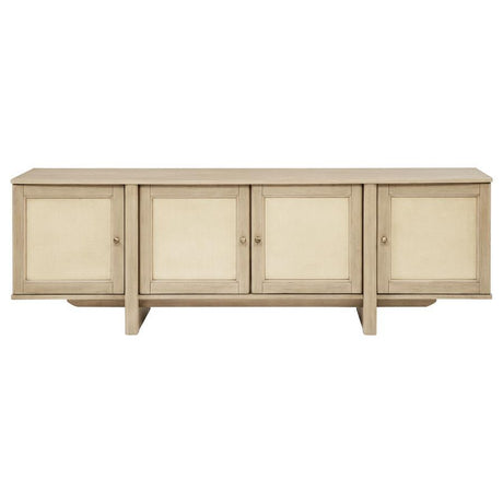 Kailani - 79" 4-door Cane TV Stand Media Console - Beige Oak