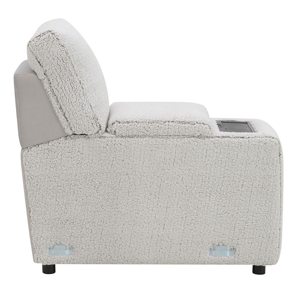 Tarrance - Modular Console With Wireless Charging & USB - Gray