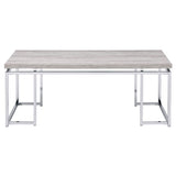 Chafik - Coffee Table - Natural Oak & Chrome