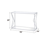 Virtue - Sofa Table - Clear Glass & Chrome