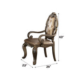 Ragenardus - Arm Chair (Set of 2) - Vintage Synthetic Leather & Vintage Oak