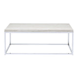 Snyder - Coffee Table - Engineered Stone Top & Chrome