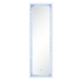 Noralie - 60" Floor Mirror With LED - Mirrored & Faux Diamonds