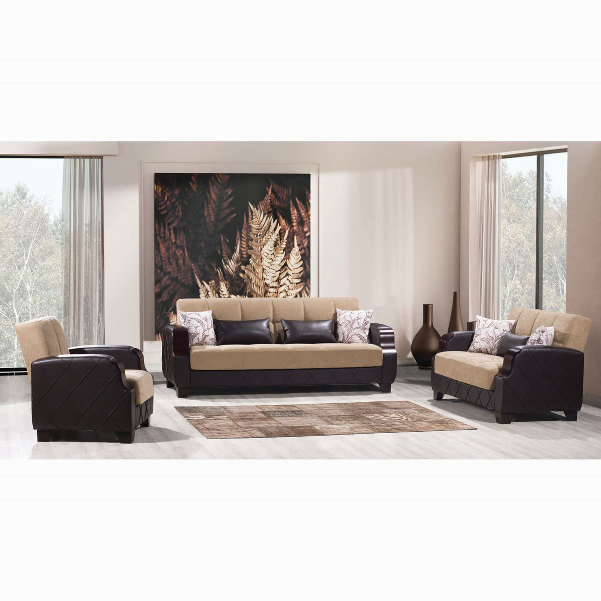 Ottomanson Molina - Upholstered Convertible Sofabed With Storage