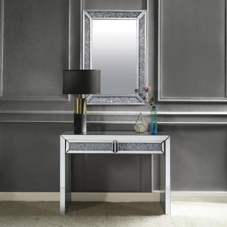 Noralie - Console Table Faux Diamonds - Mirrored