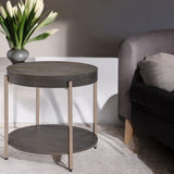 Weyton - End Table - Light Brown & Champagne