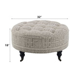 Upendo - Ottoman With Caster - Pattern Fabric