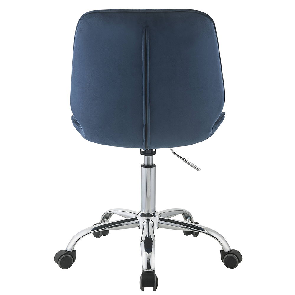 Muata - Office Chair - Twilight Blue Velvet & Chrome
