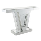 Nysa - 32"H Console Table - Mirrored & Faux Crystals