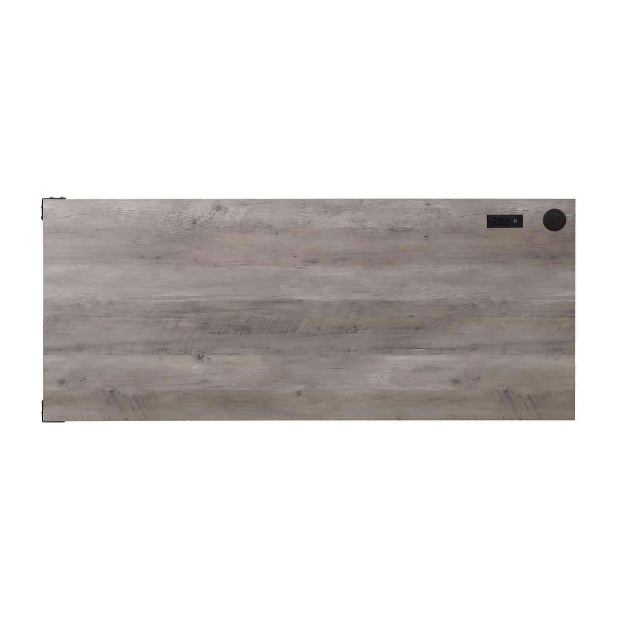 Zakwani - Writing Desk With USB - Gray Oak & Black